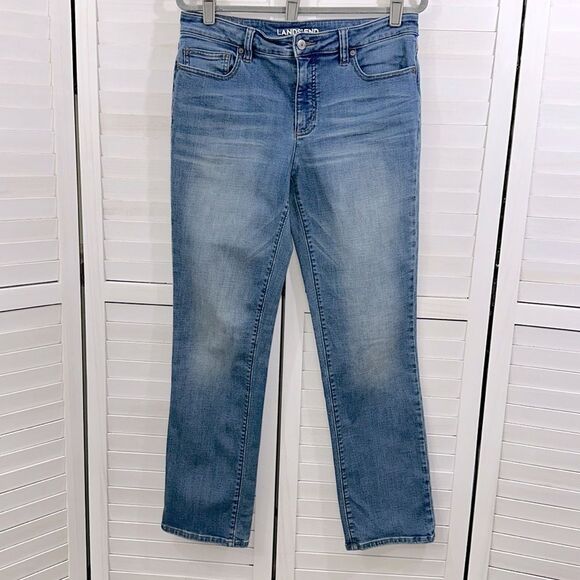 Lands End Jeans Size 12 Mid Rise True Straight Leg - Picture 2 of 13